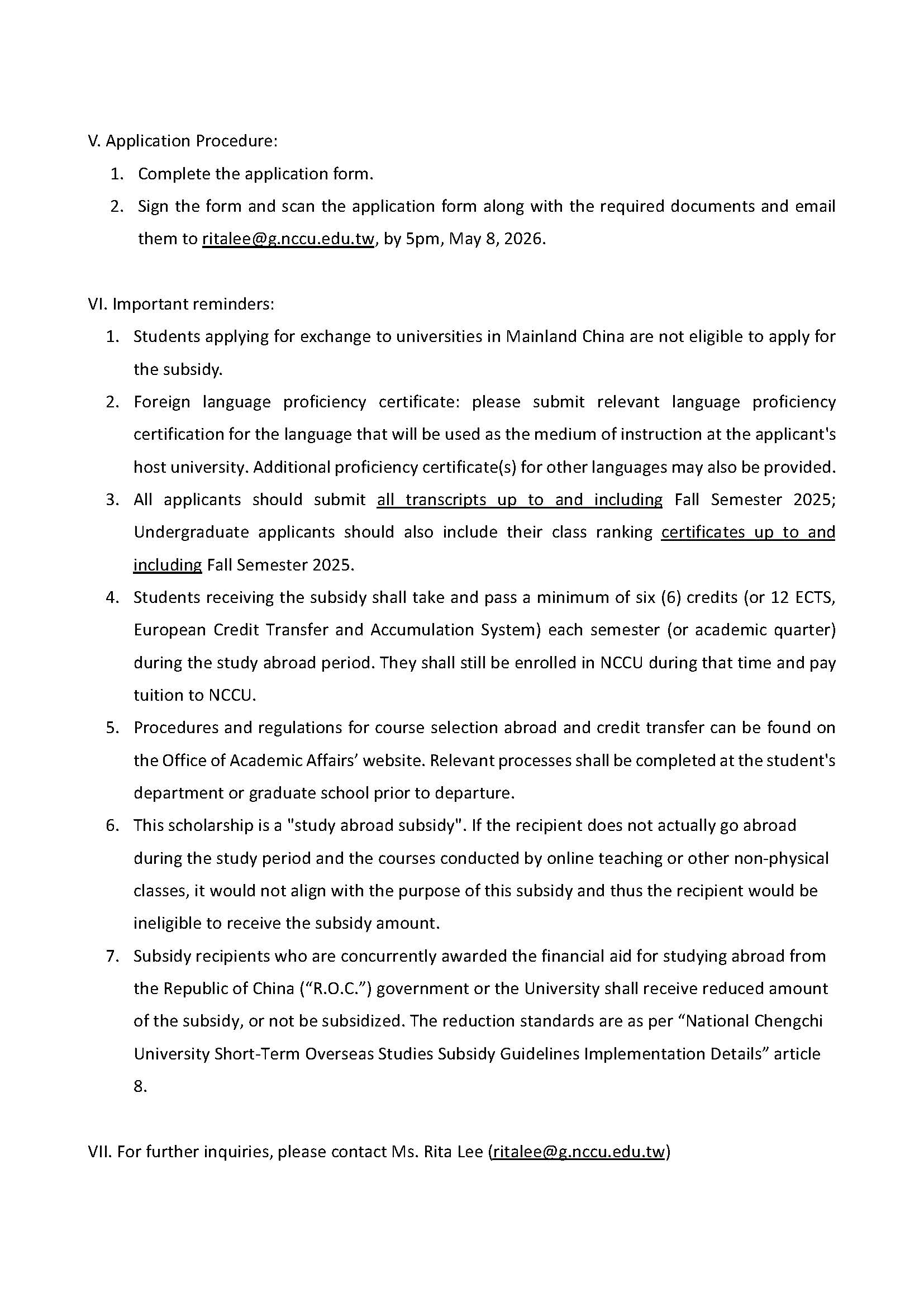 Application of Short-Term Overseas Studies(Open in new Window)